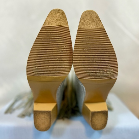 Women’s Rhinestone and Fringe Block Heel Cowgirl Boots / Size 7 - Picture 10 of 12